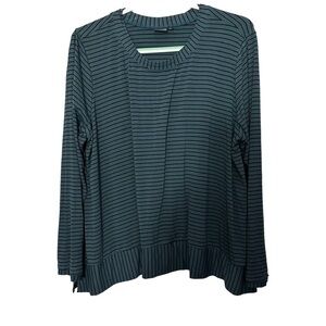 Lisa Bayne Striped Jersey Knit Top Stretch